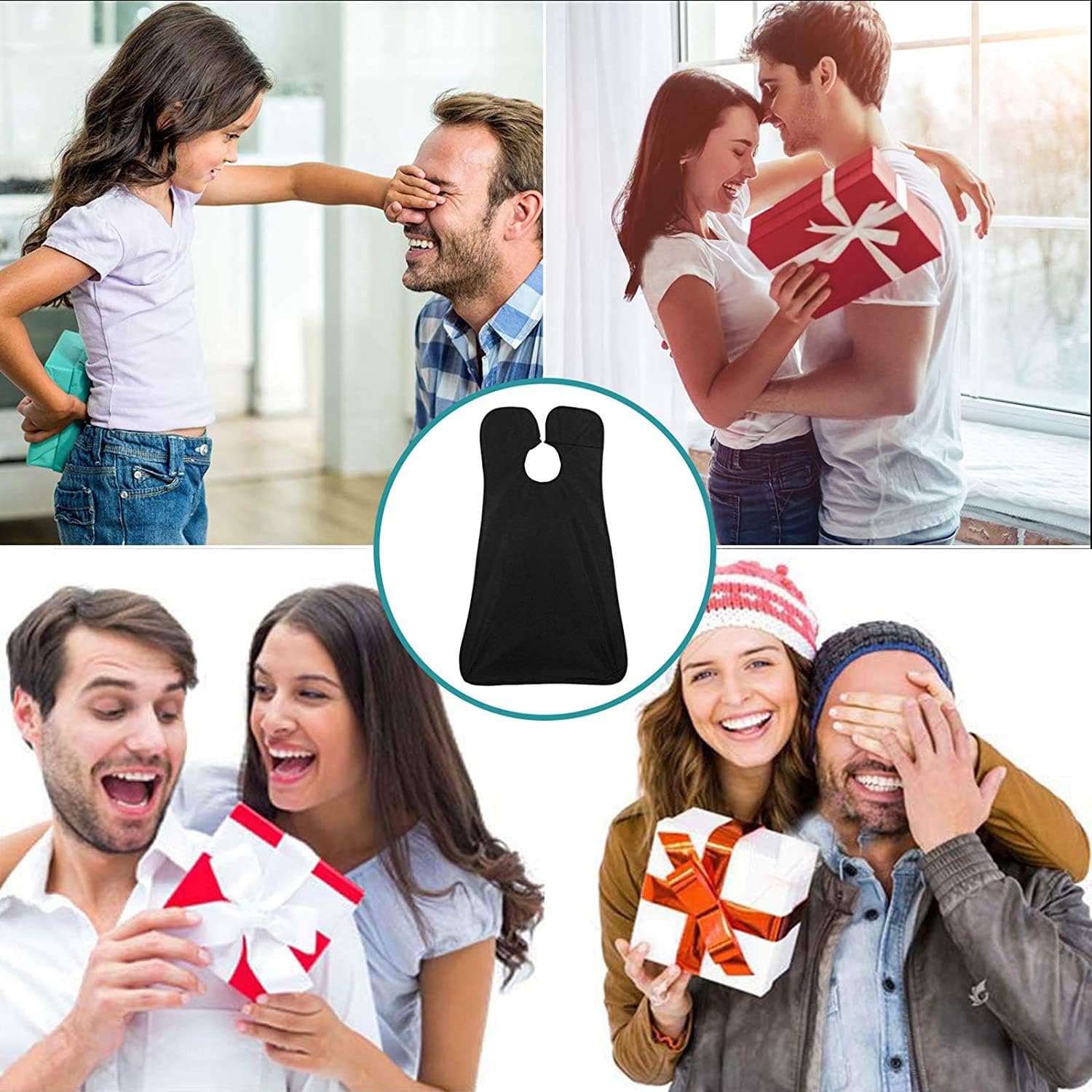 Leaflai beard bib apron anti-static surface helps whiskers slide into catcher