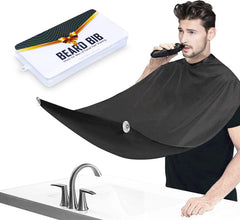 Leaflai beard bib apron with neck loop for mess-free shaving