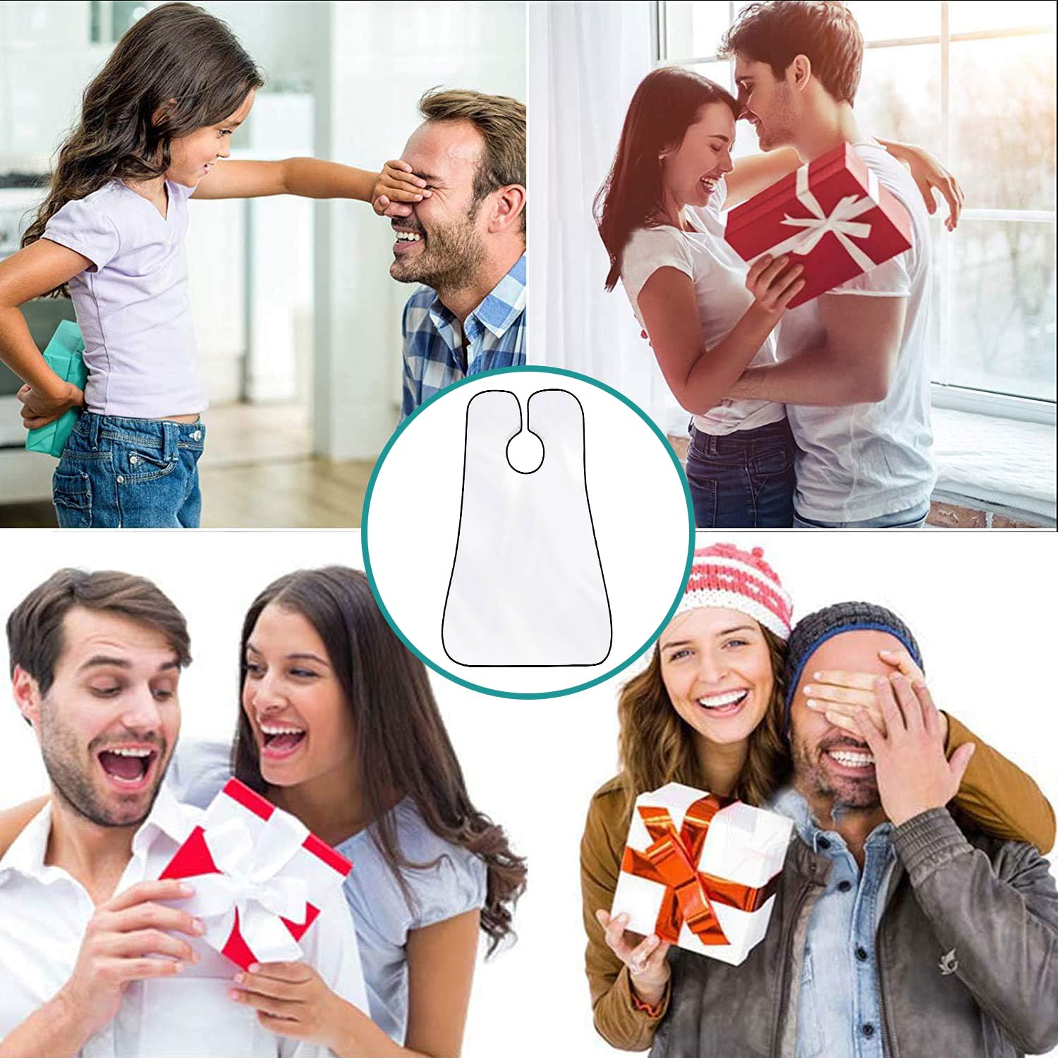 Leaflai beard bib apron helps keep hair off floors and counters during grooming.