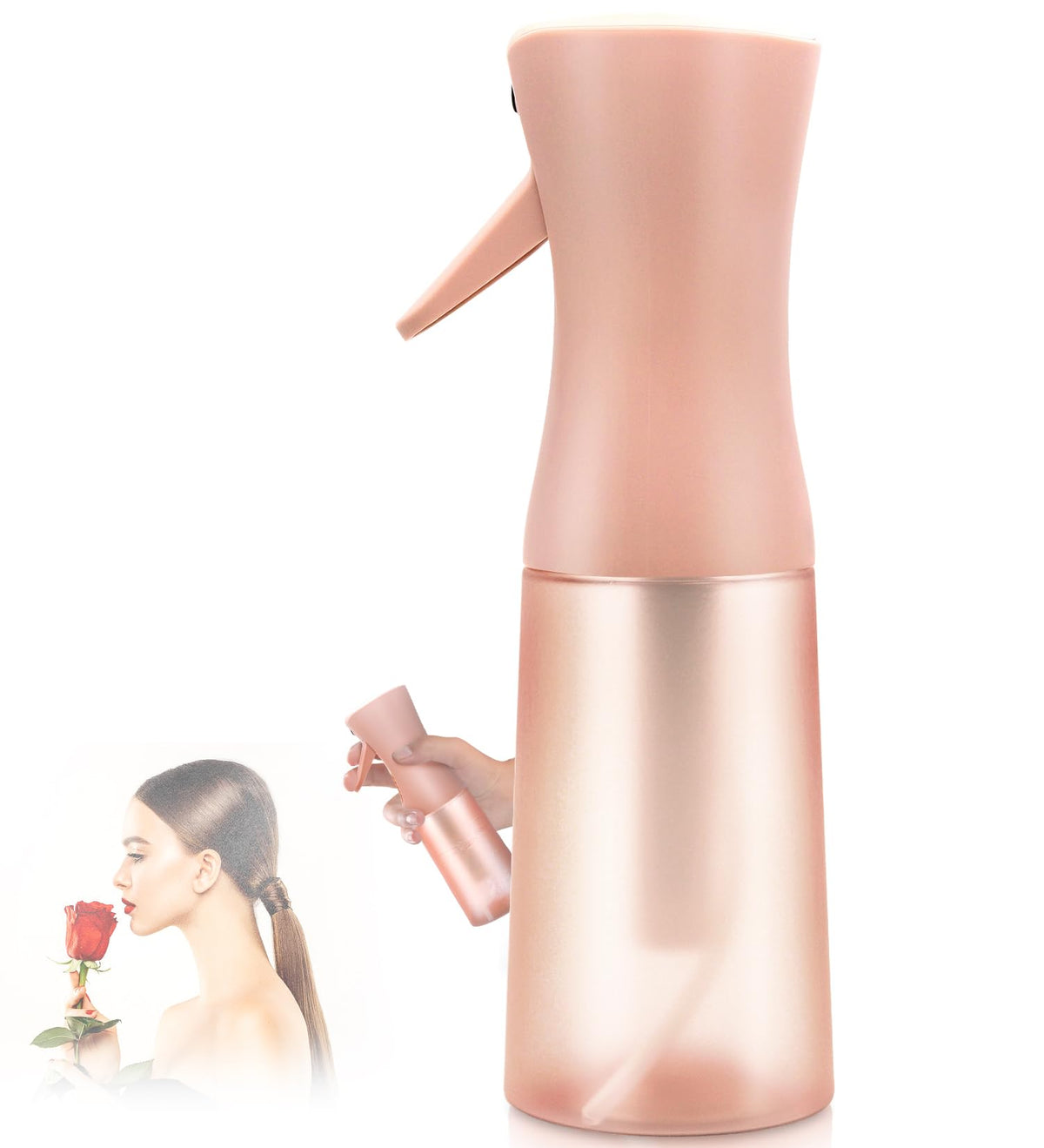 Leaflai empty spray bottle brown front view, ideal for styling and cleaning tasks.