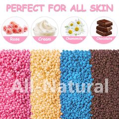 Leaflai hard wax beads melting process for smooth prep and even consistency.