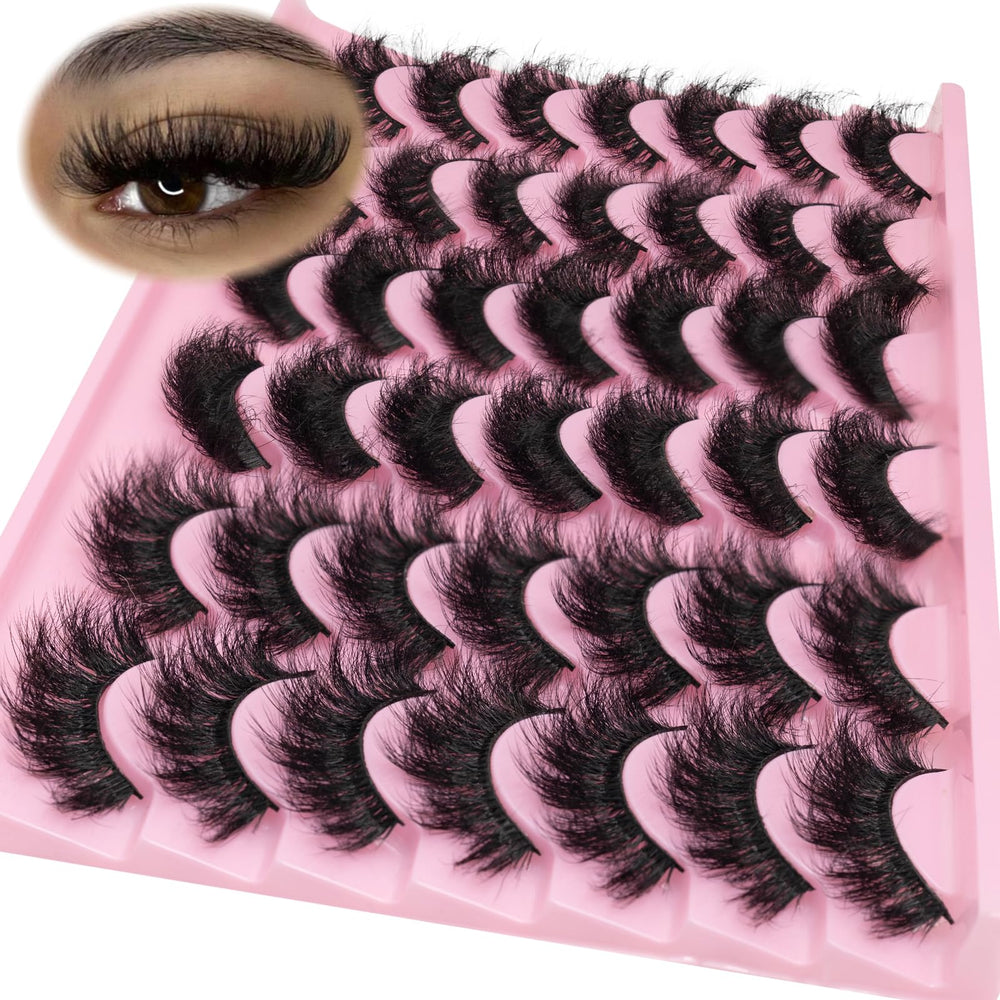 LEAFMOON wispy mink lashes close-up with cat-eye flare for natural drama