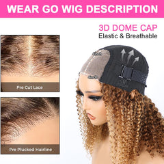 Lealife wig featuring ear-design for secure fit and protection