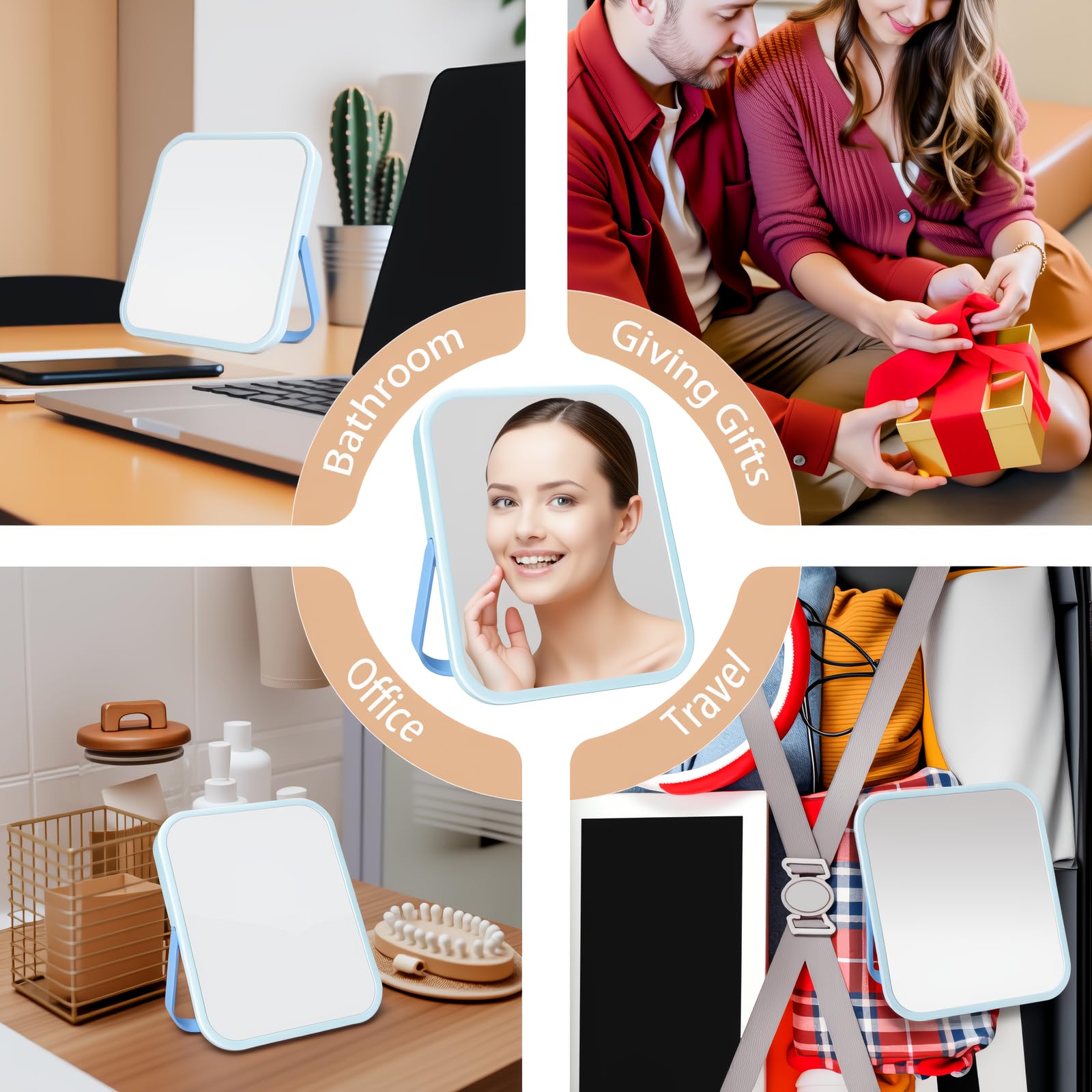 LeaOcaao compact mirror is lightweight and travel-friendly.