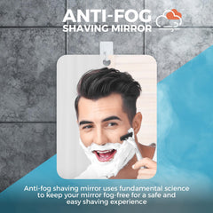 LeaOcaao mirror with adhesive hooks enables quick, secure wall mounting.