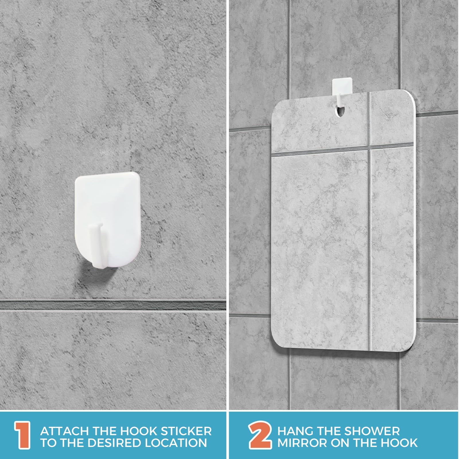 LeaOcaao anti-fog tech keeps the reflection clear during hot showers.