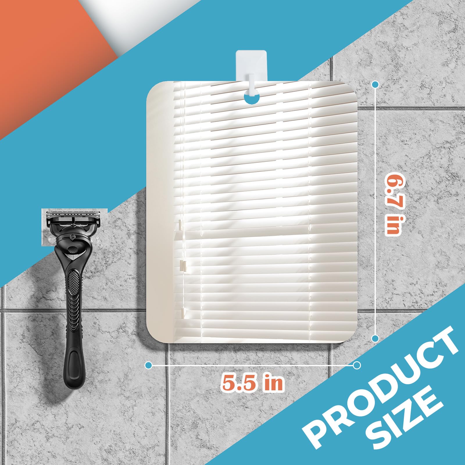 LeaOcaao handheld mirror detaches for versatile use beyond the shower.