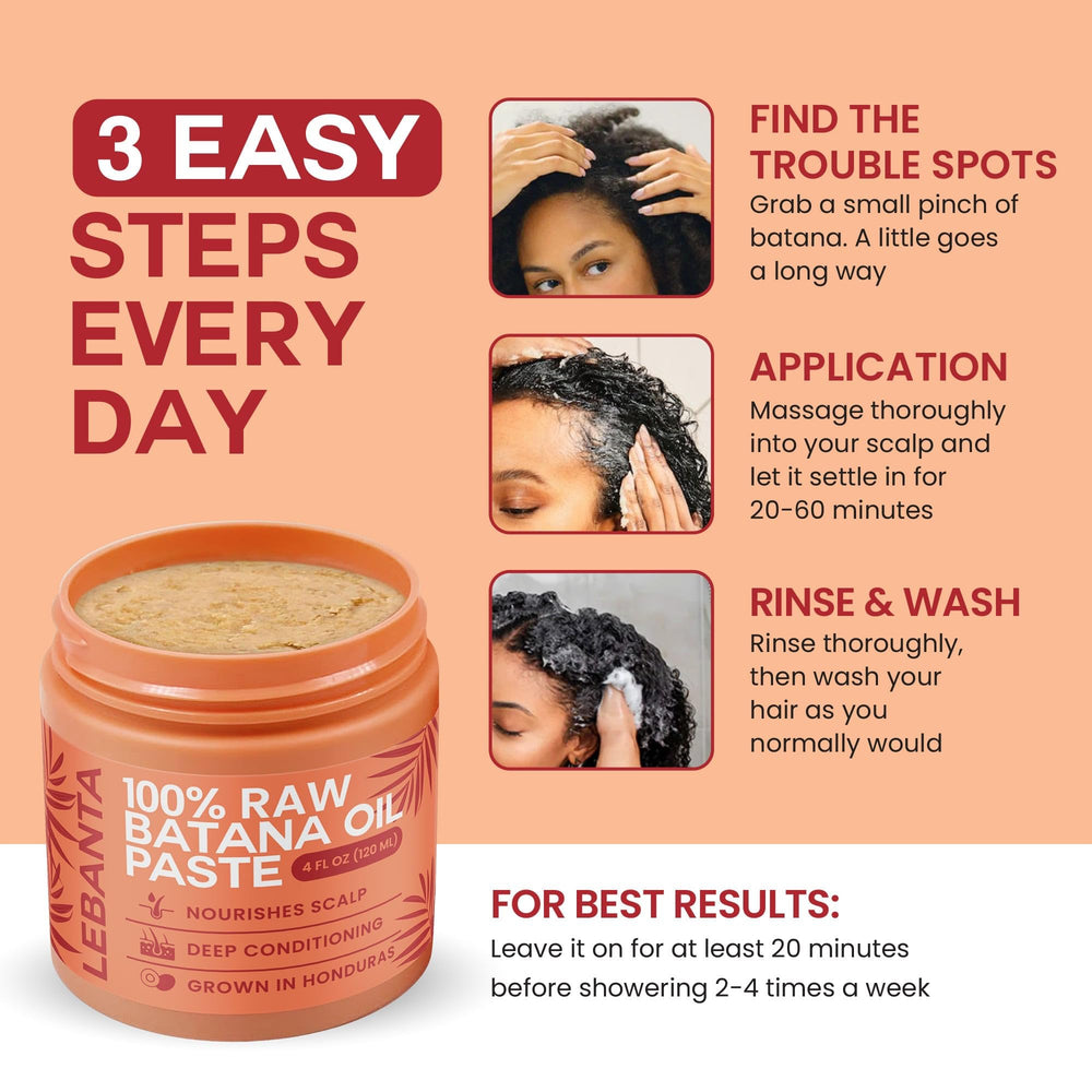 Lebanta Batana Oil being massaged into the scalp for conditioning