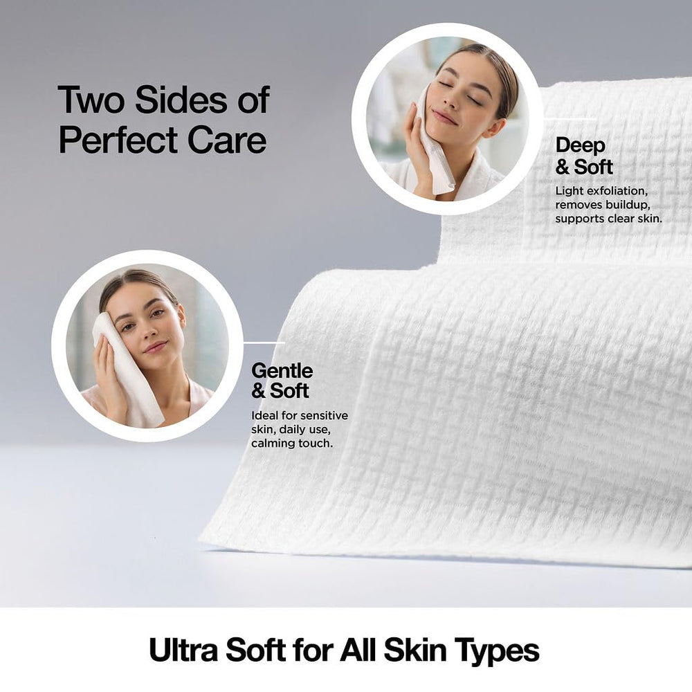 Lebogner face towels extra-large 10x12 coverage for full facial cleansing.