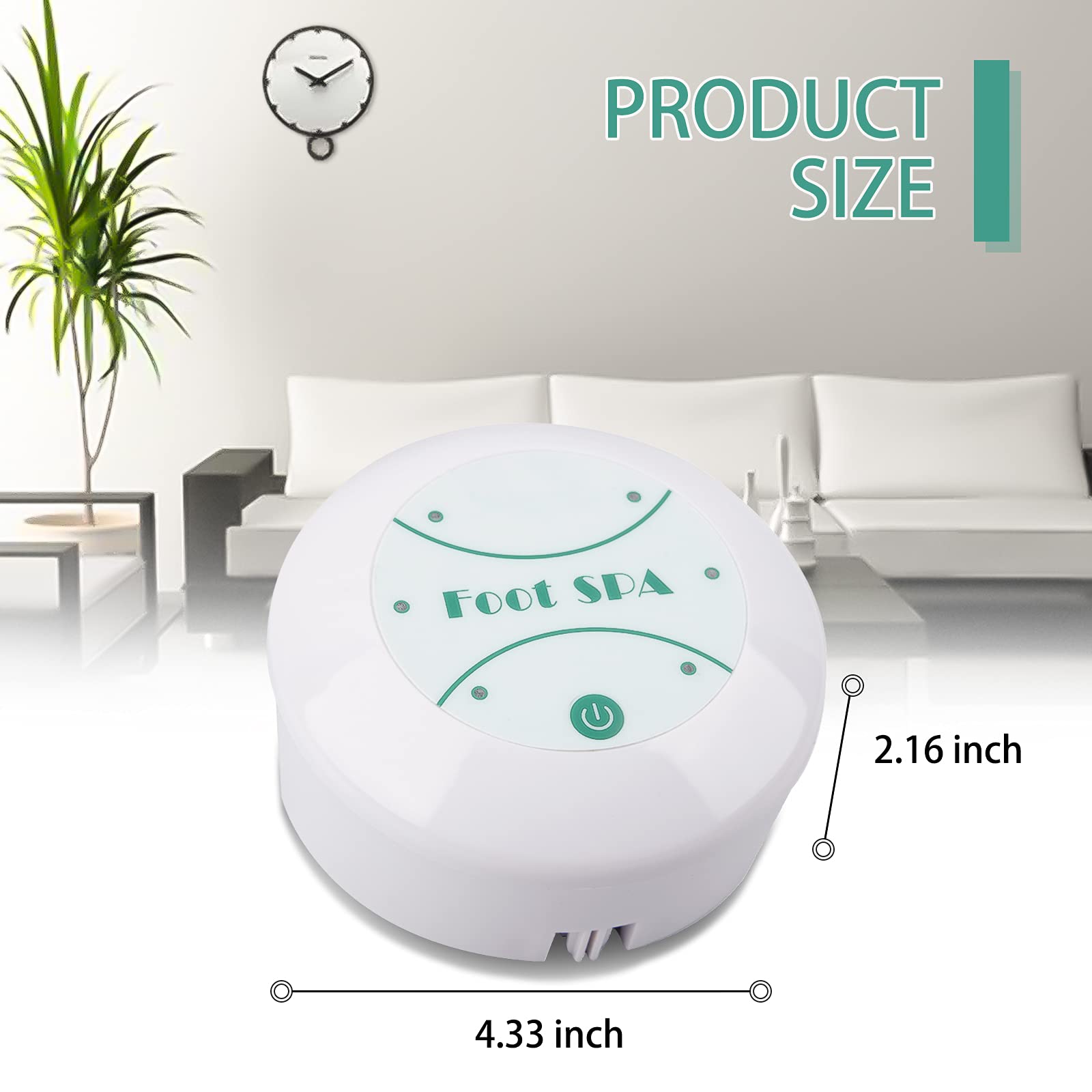 Auto shut-off feature on the Lecaung ionic foot spa.