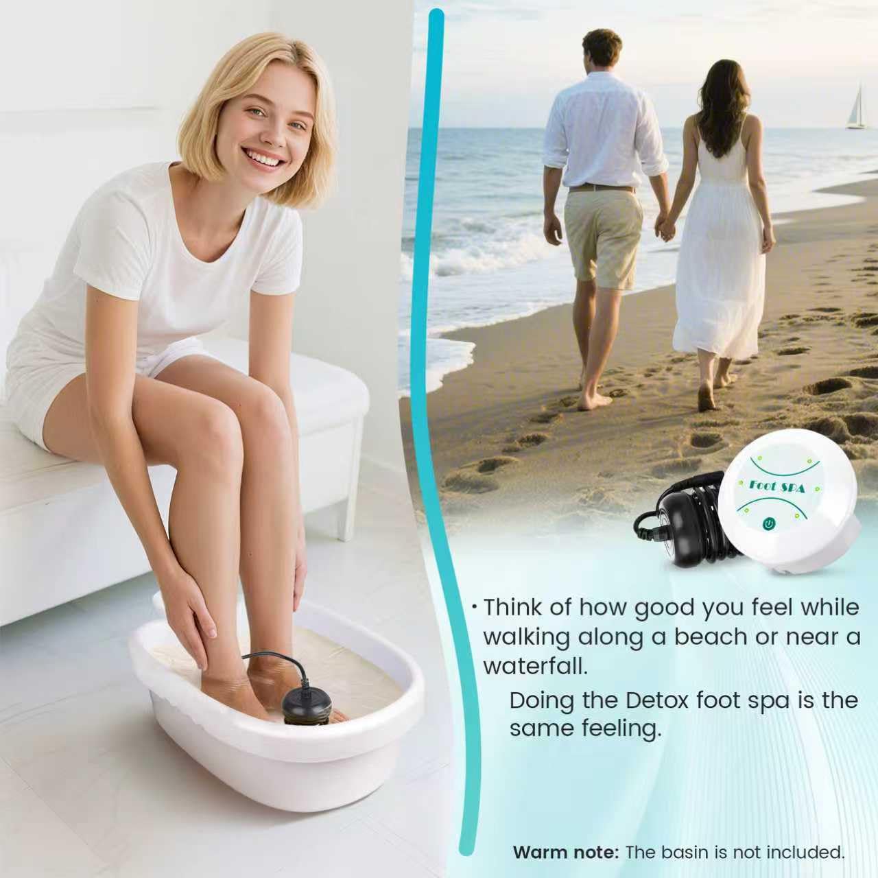Easy-clean design of the Lecaung detox machine.