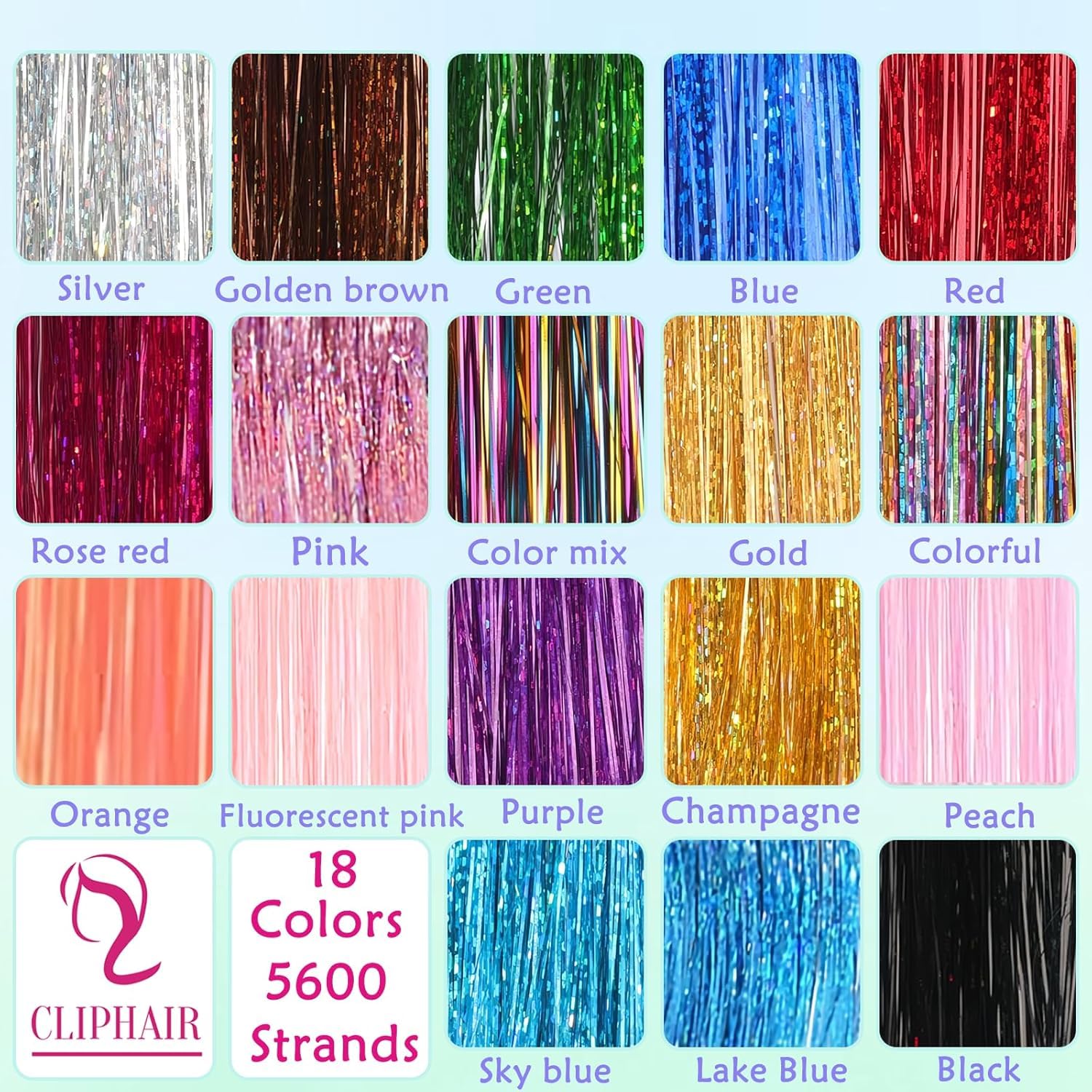 LEDIZE Hair Tinsel Kit features heat-resistant polyester tinsel fibers.