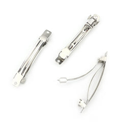 LEEFONE 80mm iron French barrette pack for DIY bows and styles.