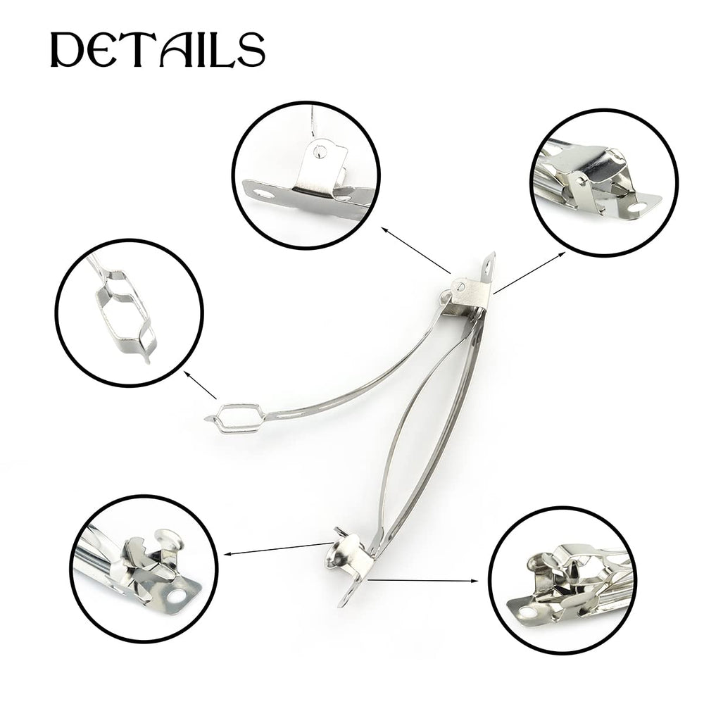 LEEFONE barrette with side holes for securing embellishments.