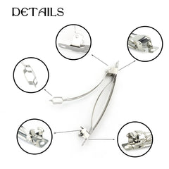 LEEFONE barrette with side holes for securing embellishments.
