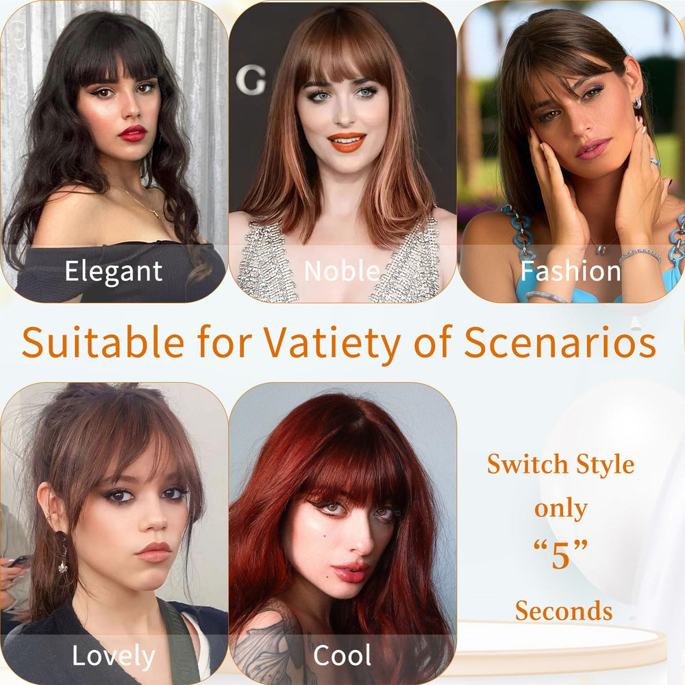 Leelebamo packaging box for clip-in bangs ensures neat storage.