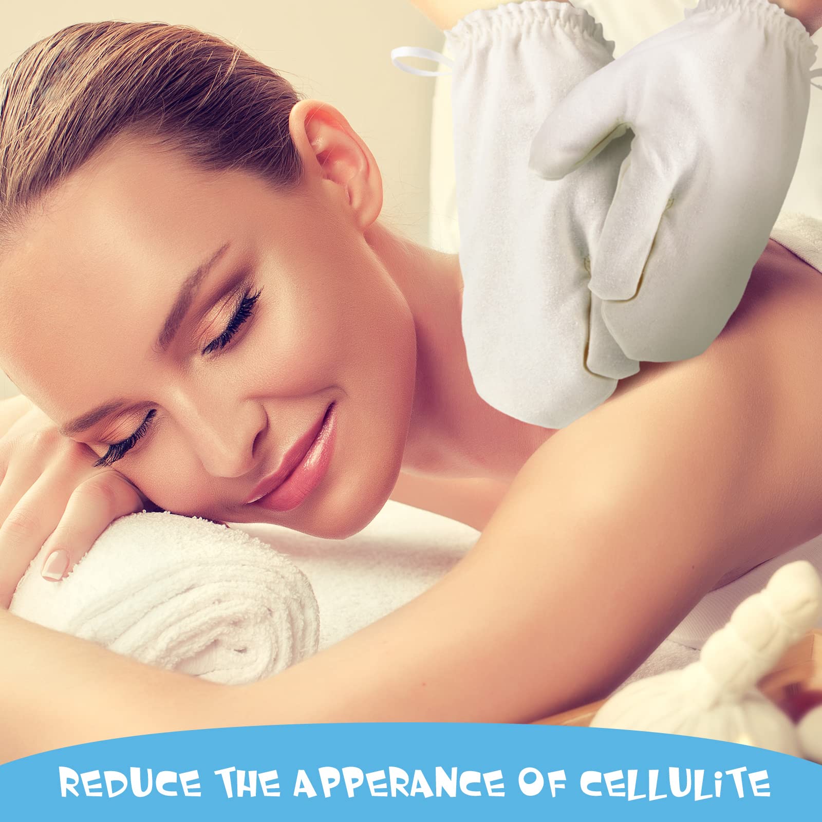 Leelosp 2-piece silk exfoliating gloves for regular care