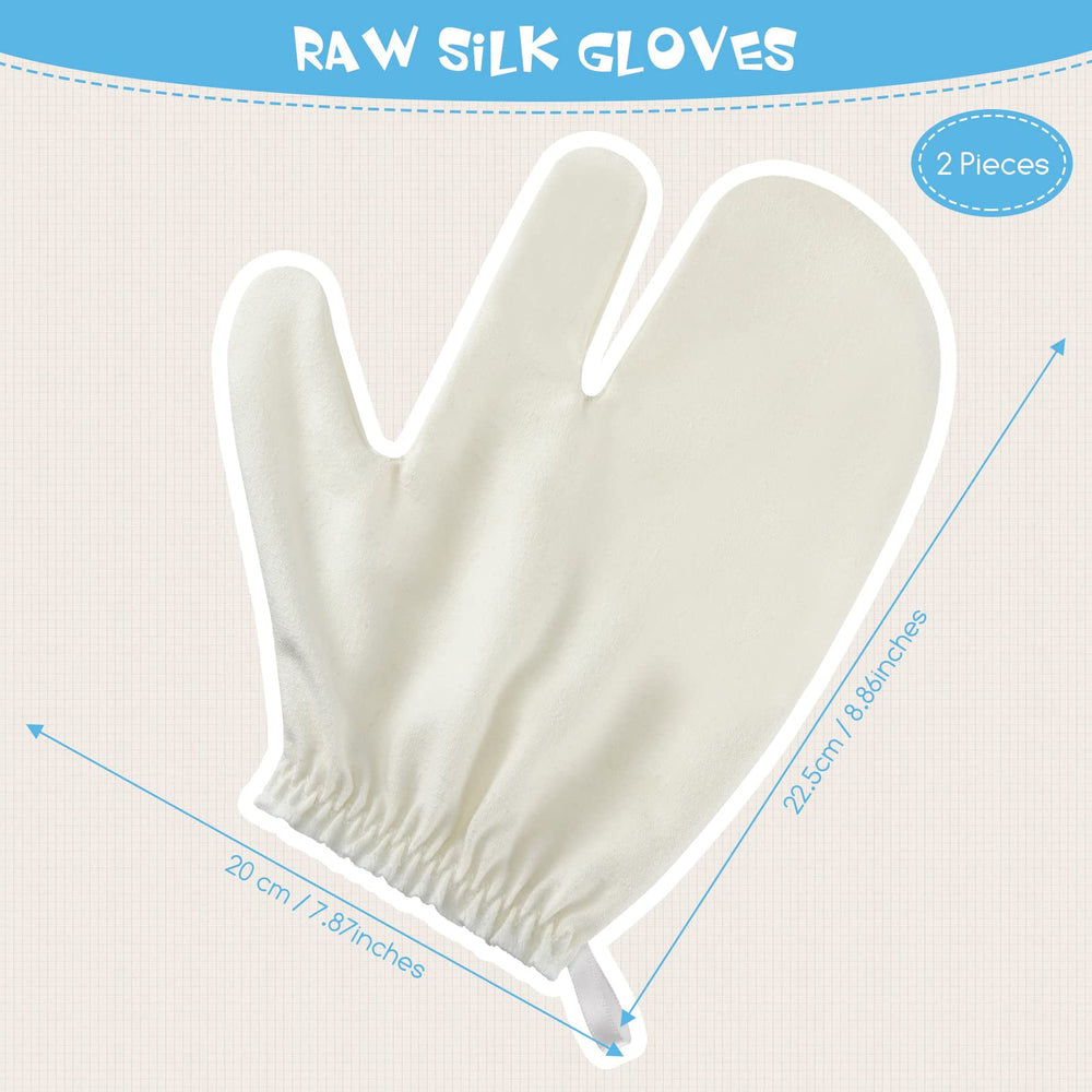 Leelosp raw silk exfoliating gloves offer smooth skin and easy cleaning