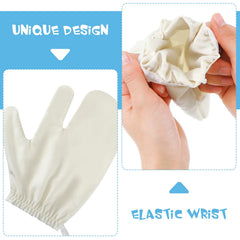 Leelosp silk massage gloves with an elastic band stay secure during use
