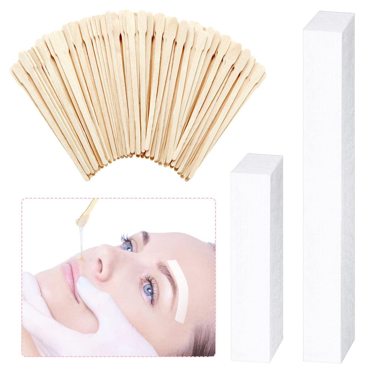 Leelosp wax strip papers, 400-count, for efficient at-home waxing.