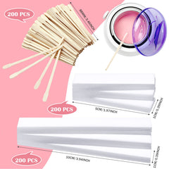 Leelosp wooden applicator sticks, 200-count, for precise waxing control.