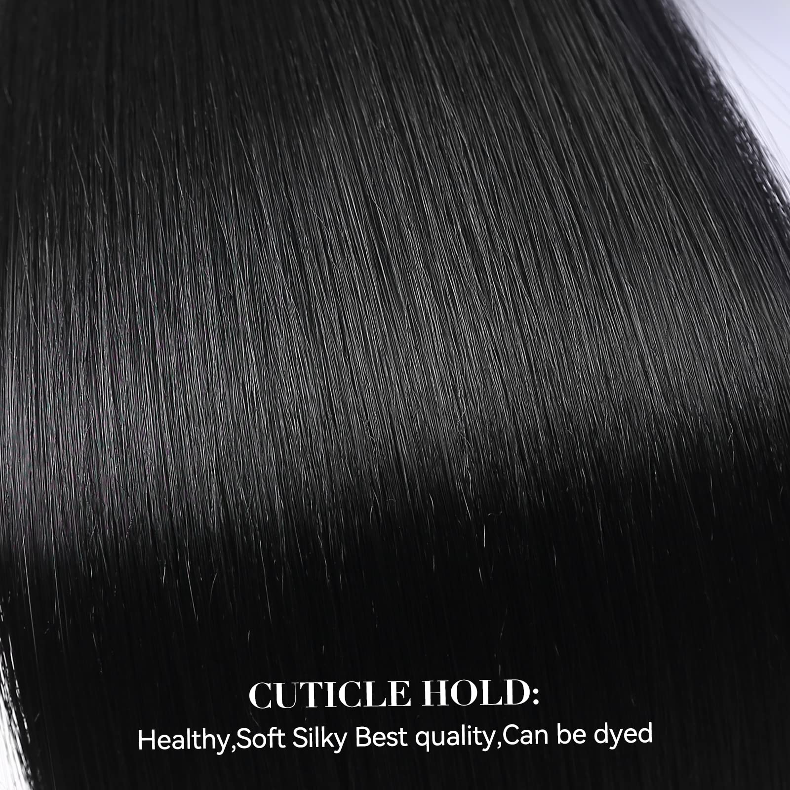 LEEONS black straight clip-in weft with 3 clips for natural fullness