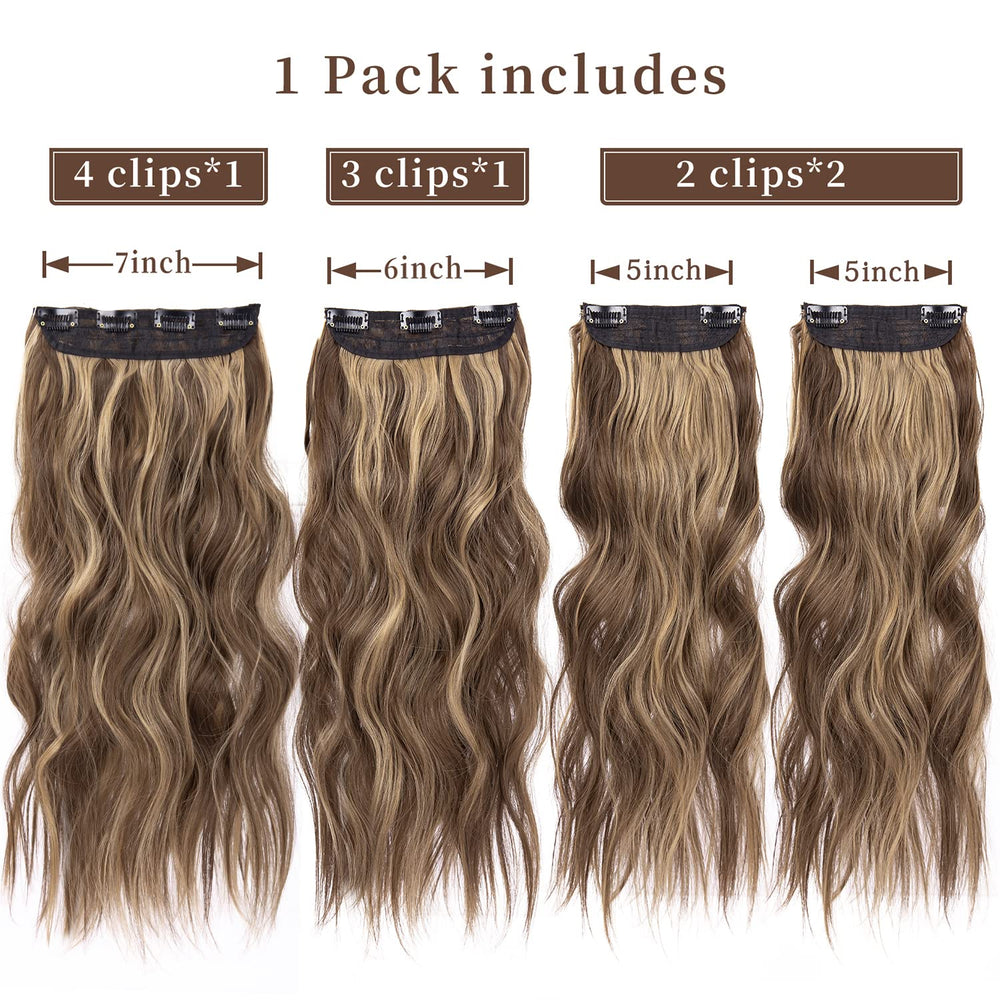 LEEONS honey blonde mixed hair with 20-inch wave adds natural movement