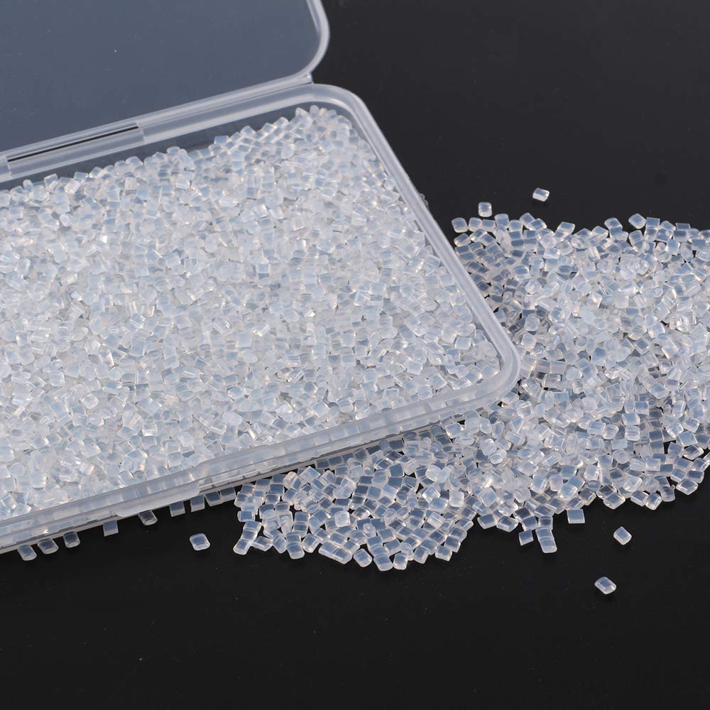 LEEONS closeup of translucent keratin glue granules for bonding