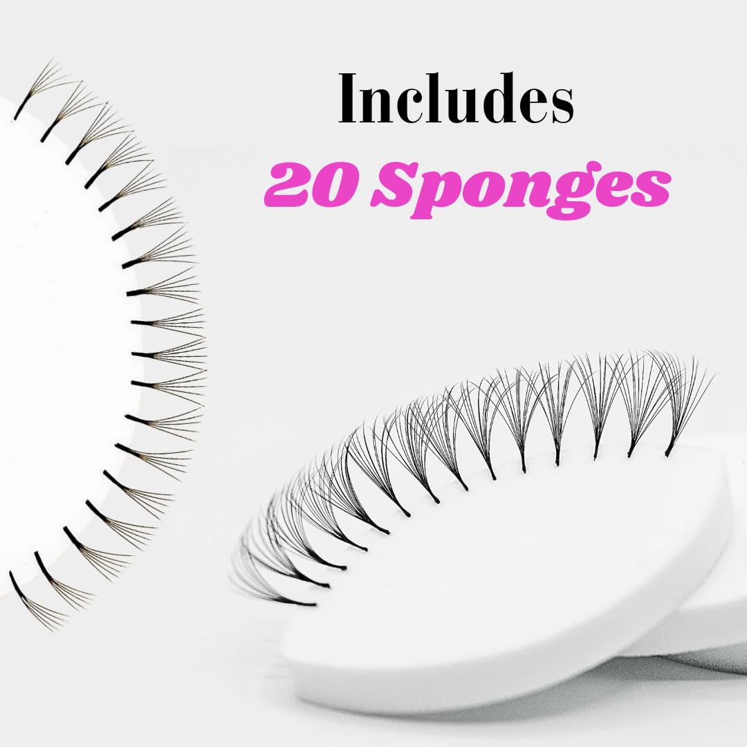 LEES A.M. beginner lash kit sponge for gentle, precise training