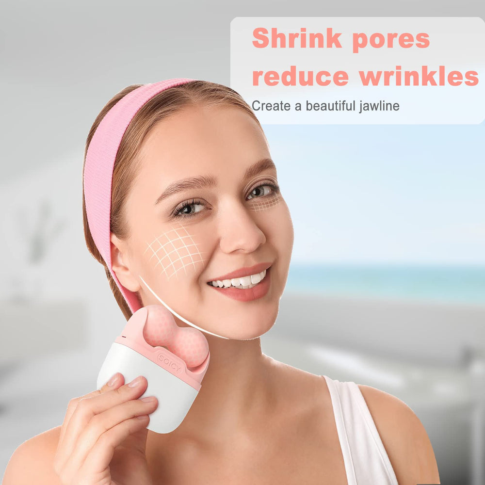 Leeshine Ice Roller two heads: versatile massage for face and body.