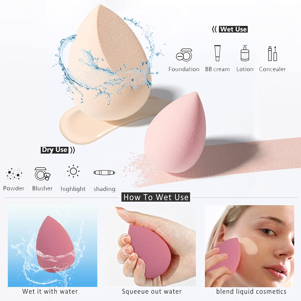 Leeshine sponge holder keeps sponges organized on your vanity.