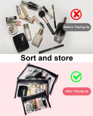 Leevanoo clear makeup bags, waterproof material, protect contents in rain or splashes.