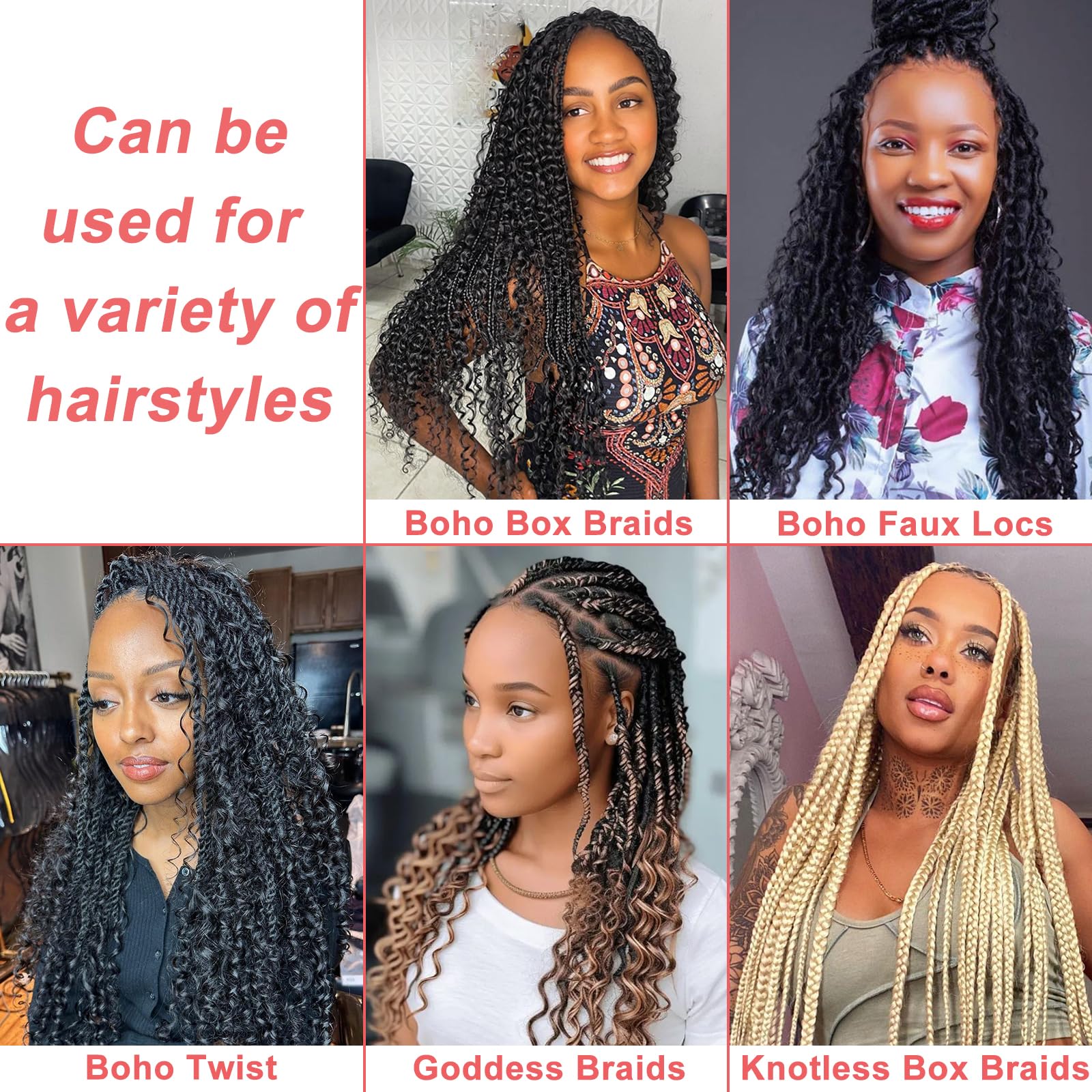 LeEven deep wave hair in color 613 creates bold contrast for statement braids