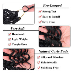 Leeven Gogo Curl crochet hair totals 128 roots for natural volume
