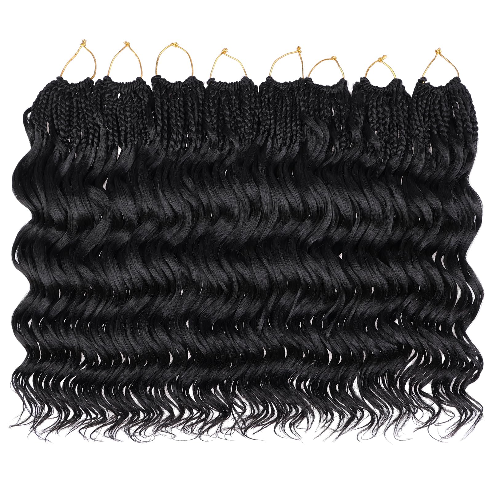 Leeven color options for ocean wave crochet braids with vibrant tones.