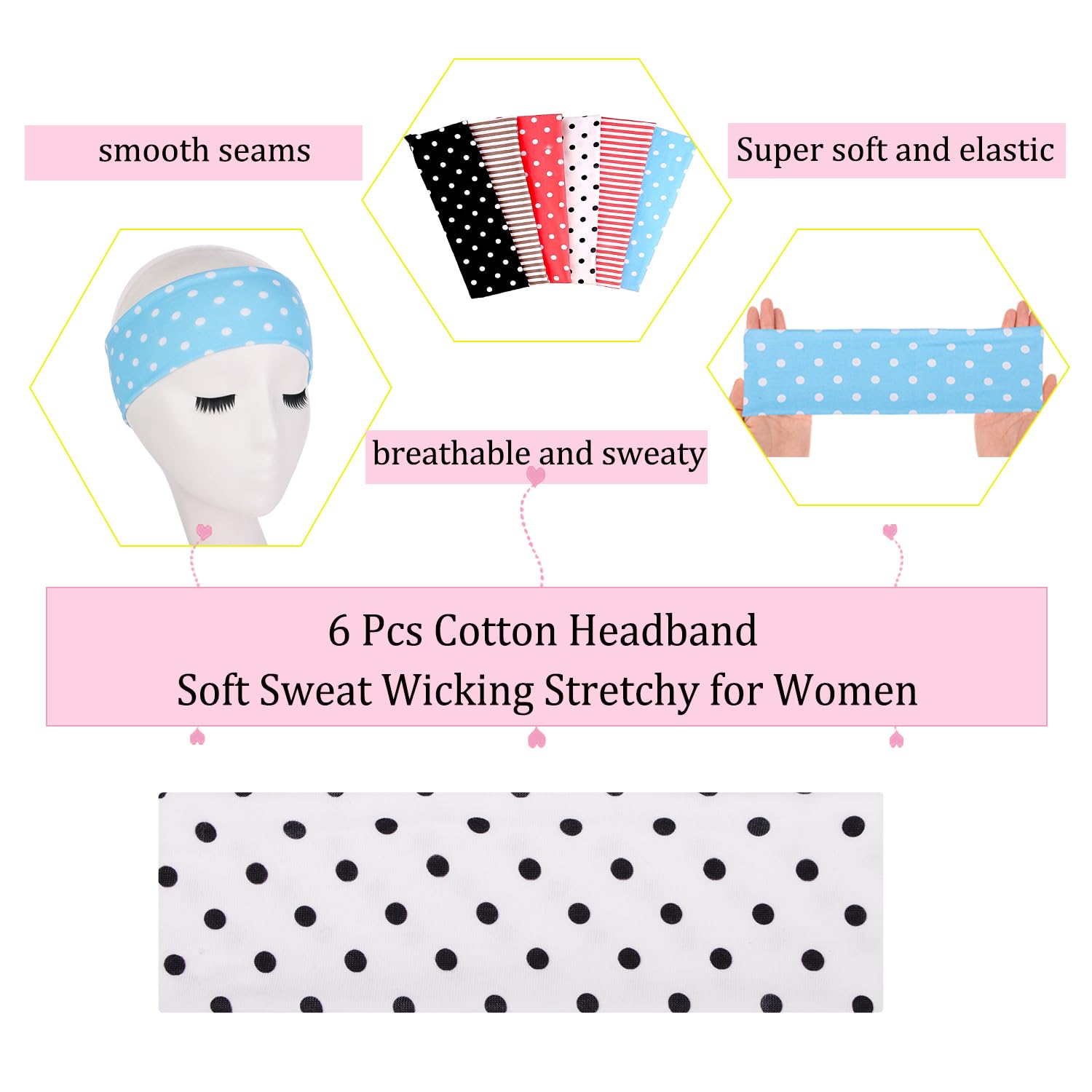 Leeven polka-dot headband floral-pattern for stylish workouts.