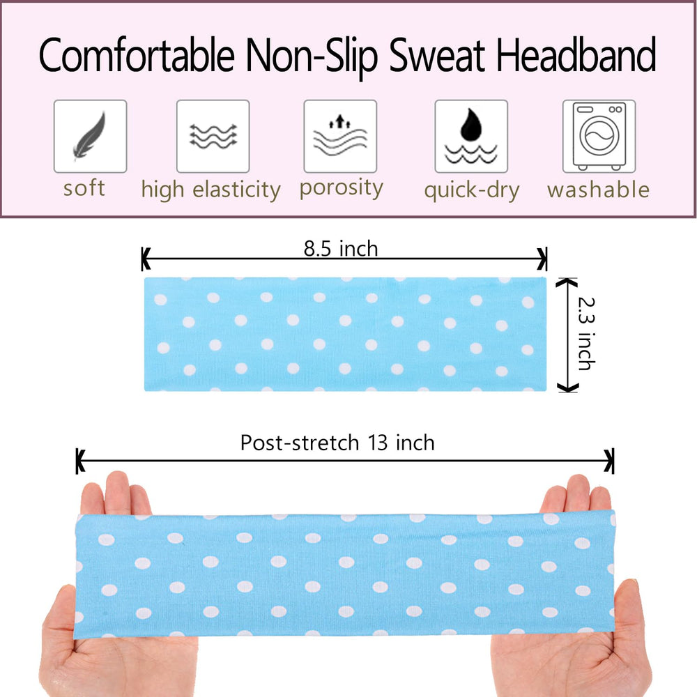 Leeven polka-dot headband non-slip-design keeps hair in place.