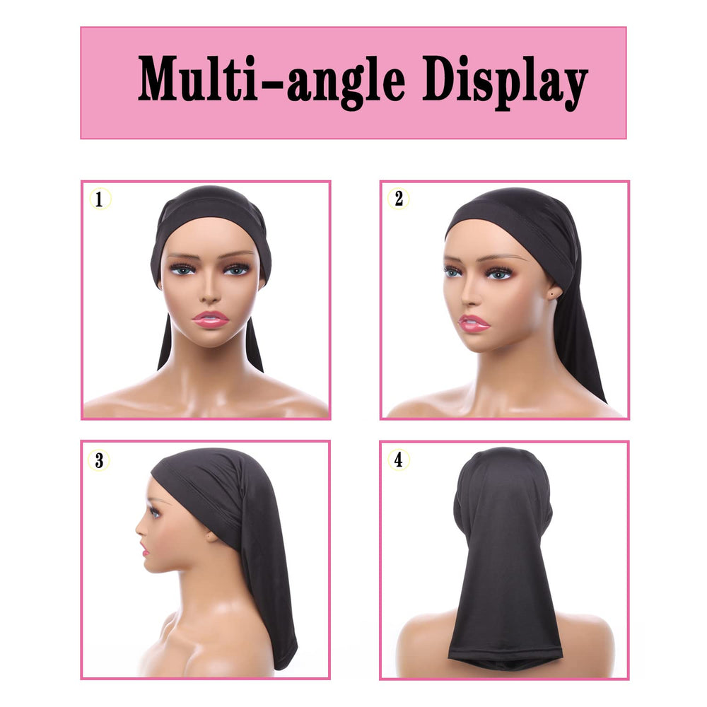 Leeven shower cap for braids helps reduce frizz and preserve volume.