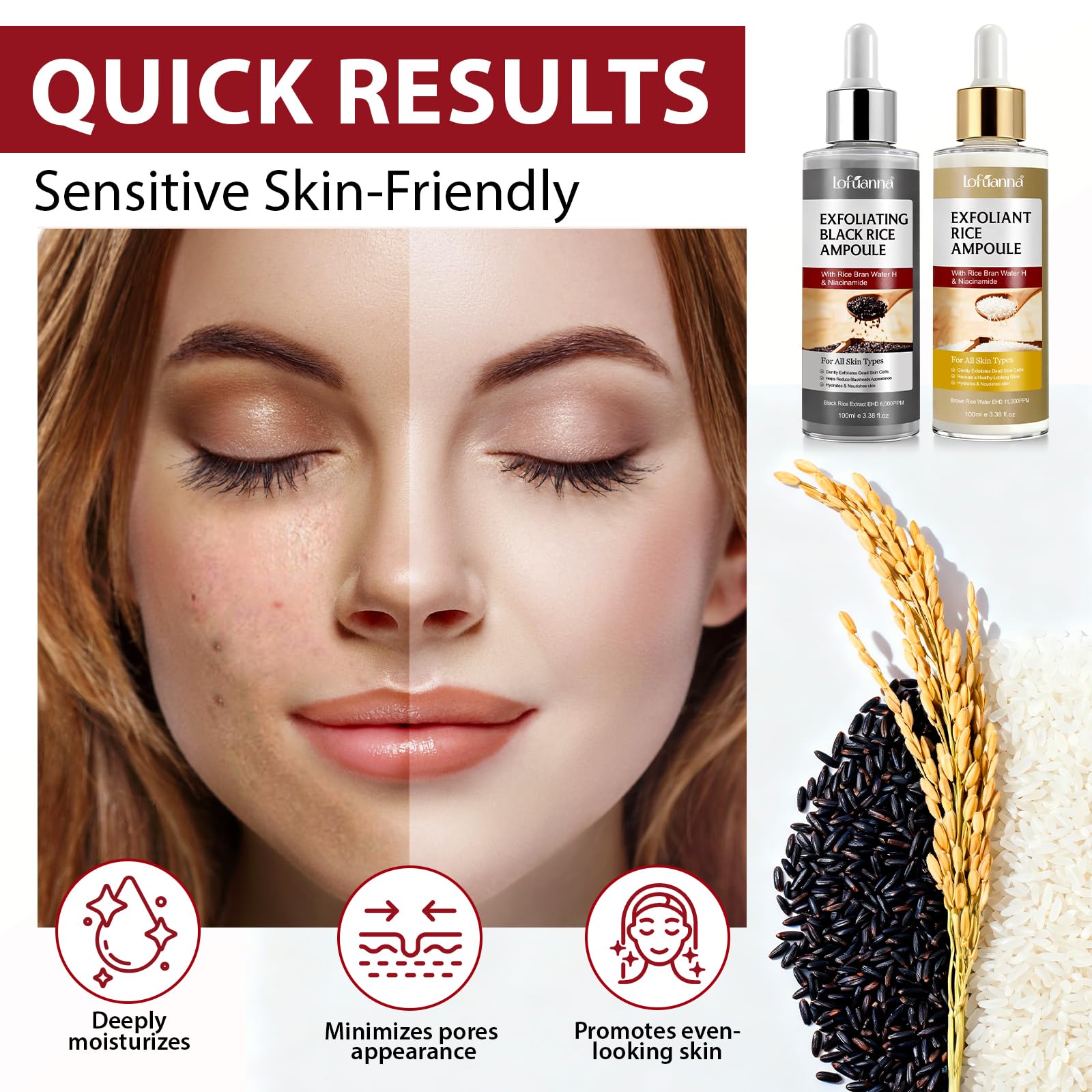 Leeylitdrag-textura-exfoliante-arroz-negro, sensación suave al aplicar.
