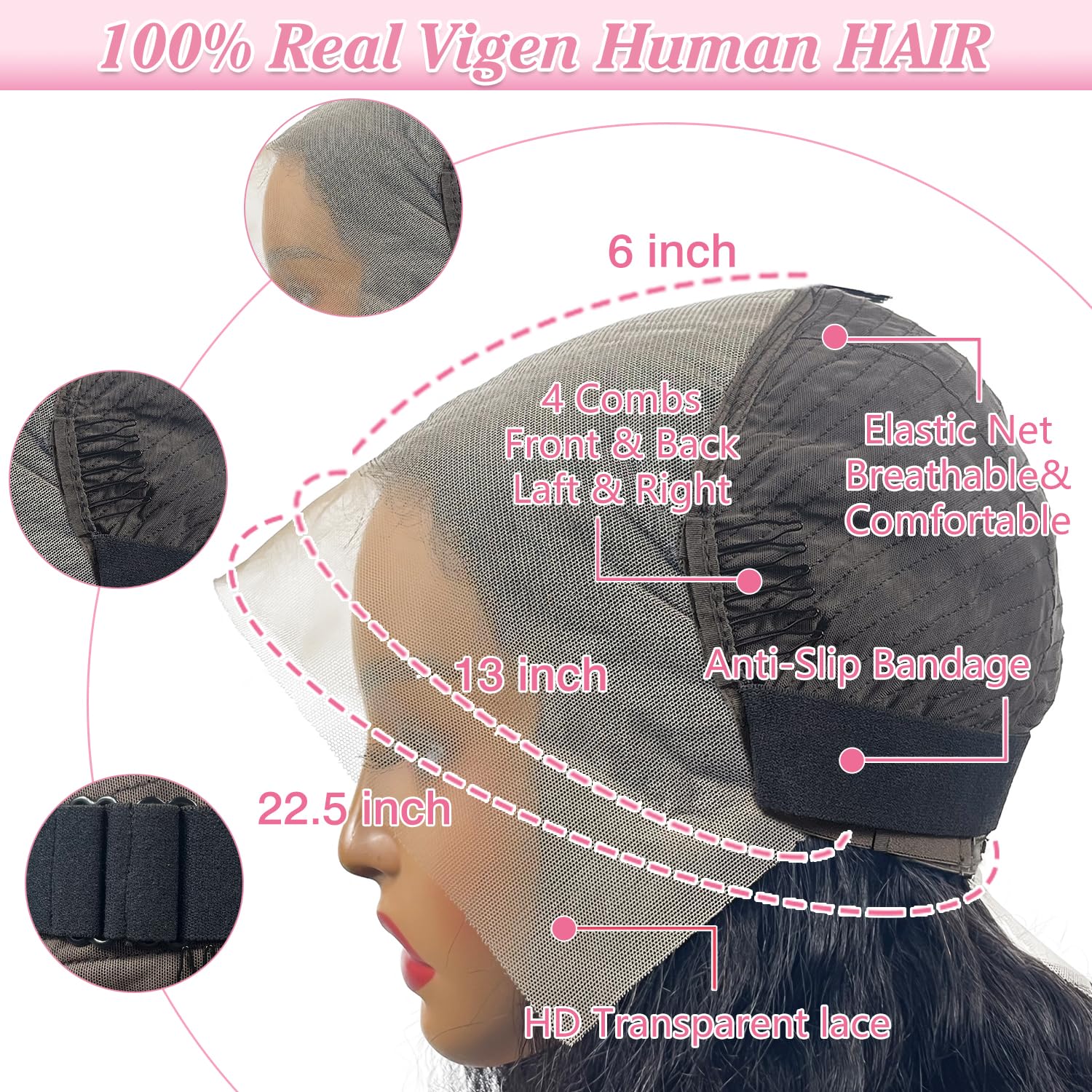 Lehoo 13x6 HD lace front close-up for seamless scalp look
