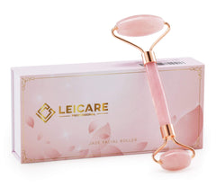 LeiCare Jade Roller for the forehead with rose quartz for a smooth touch and lift