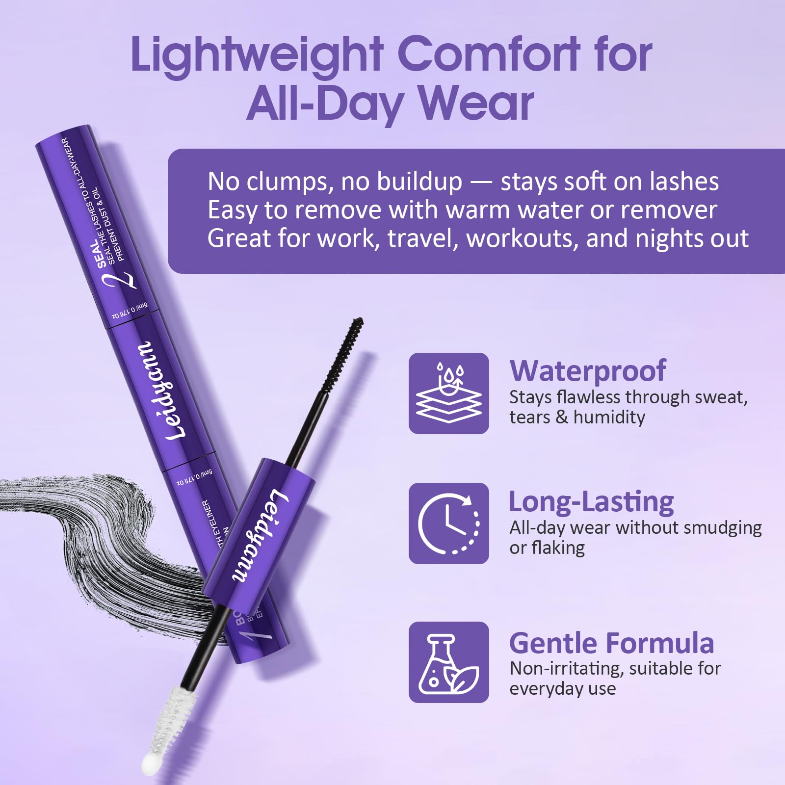 Leidyann cluster lashes ready for long-lasting wear.