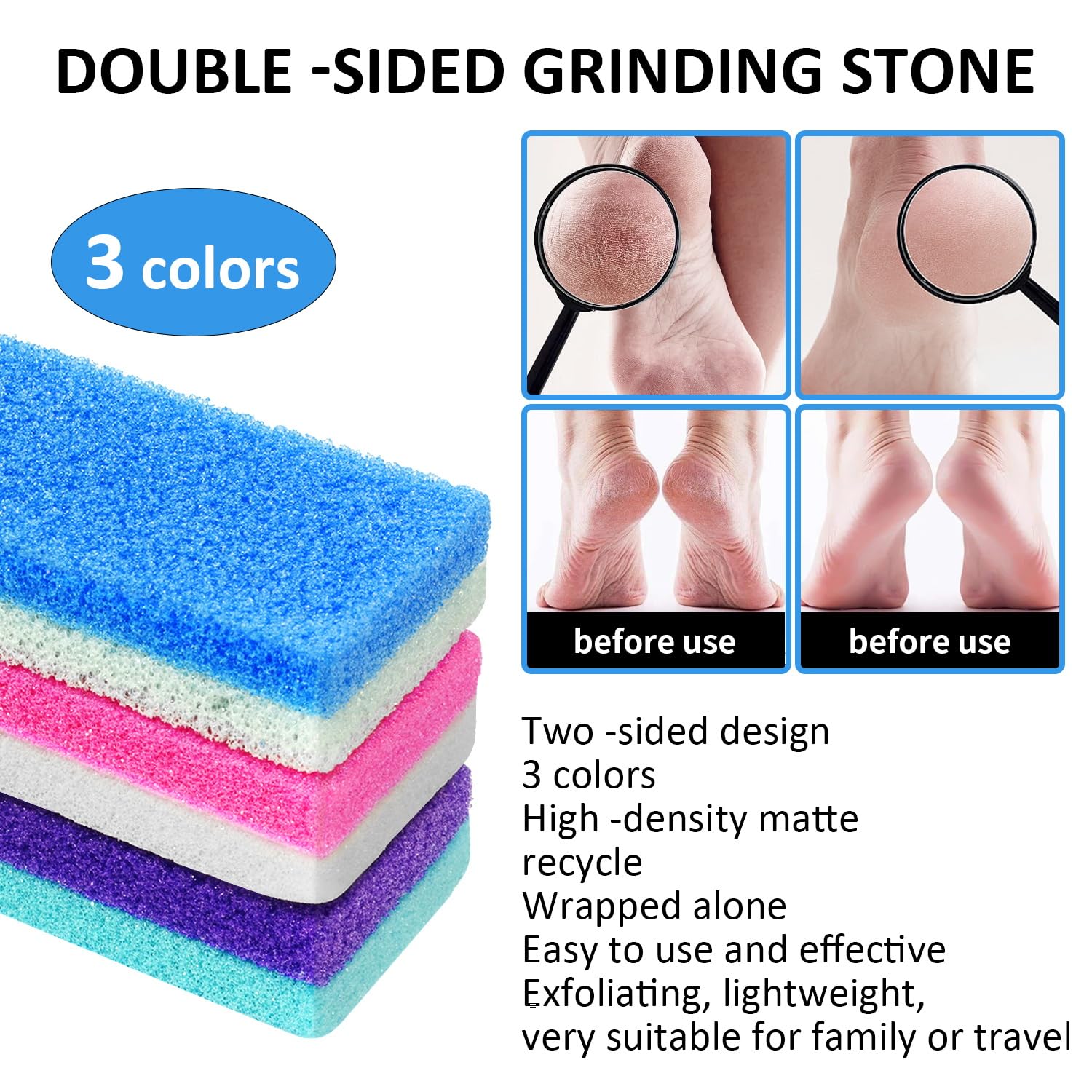 LEIFIRE pedicure pumice stone individually wrapped for hygienic home use.