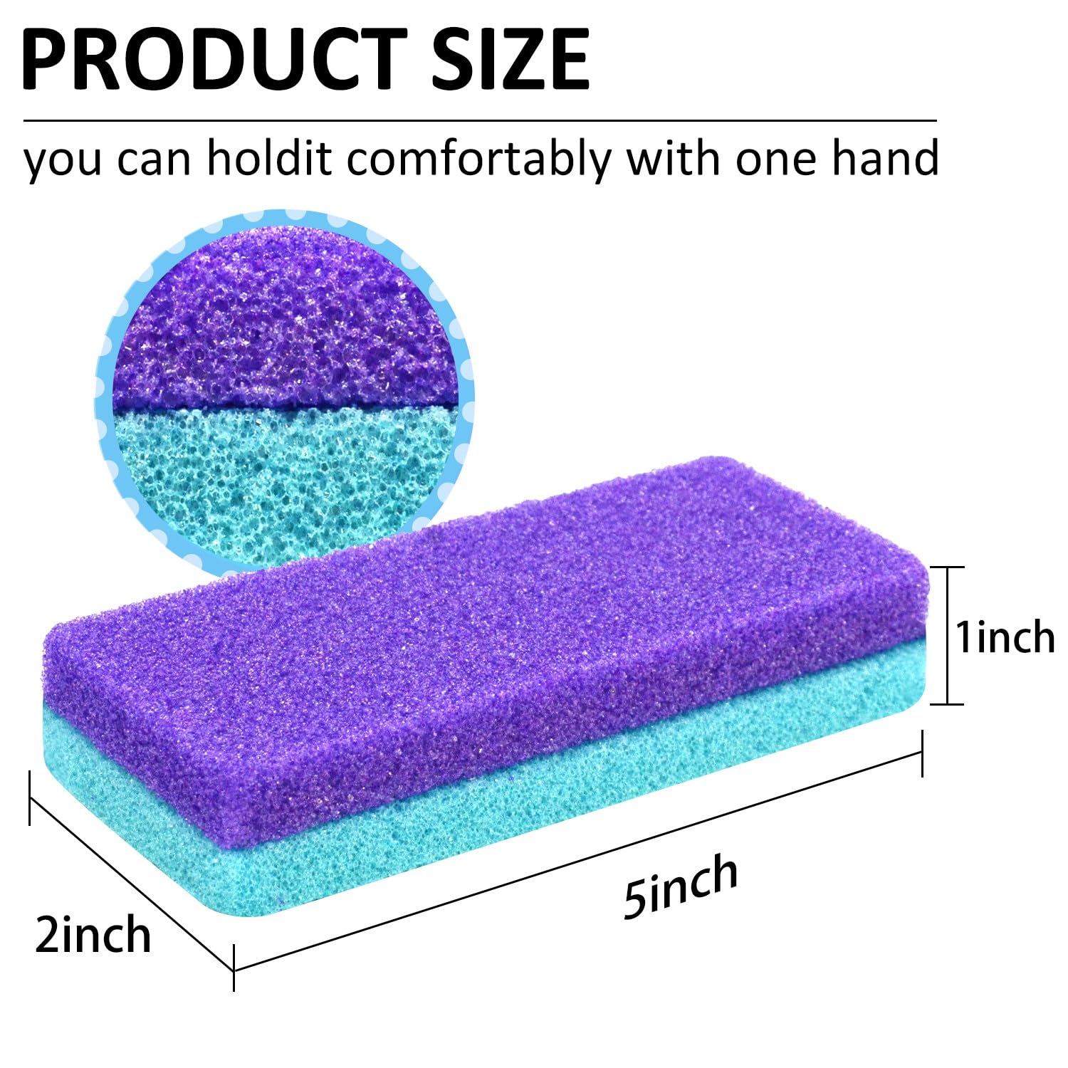 LEIFIRE pedicure pumice stone medium side for softer skin on feet.