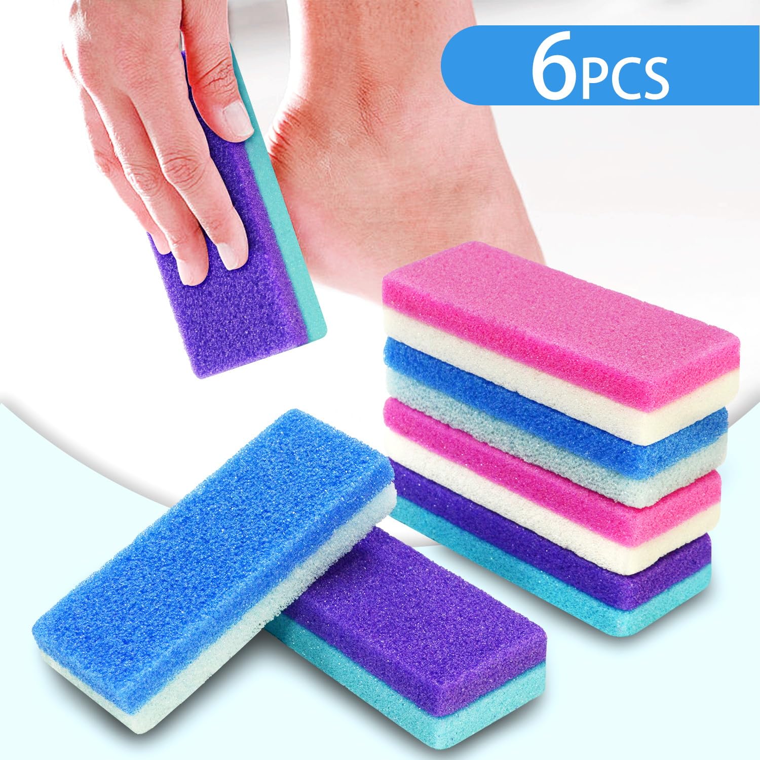 LEIFIRE pedicure pumice stone size 5x2x1 inches for comfortable handling.