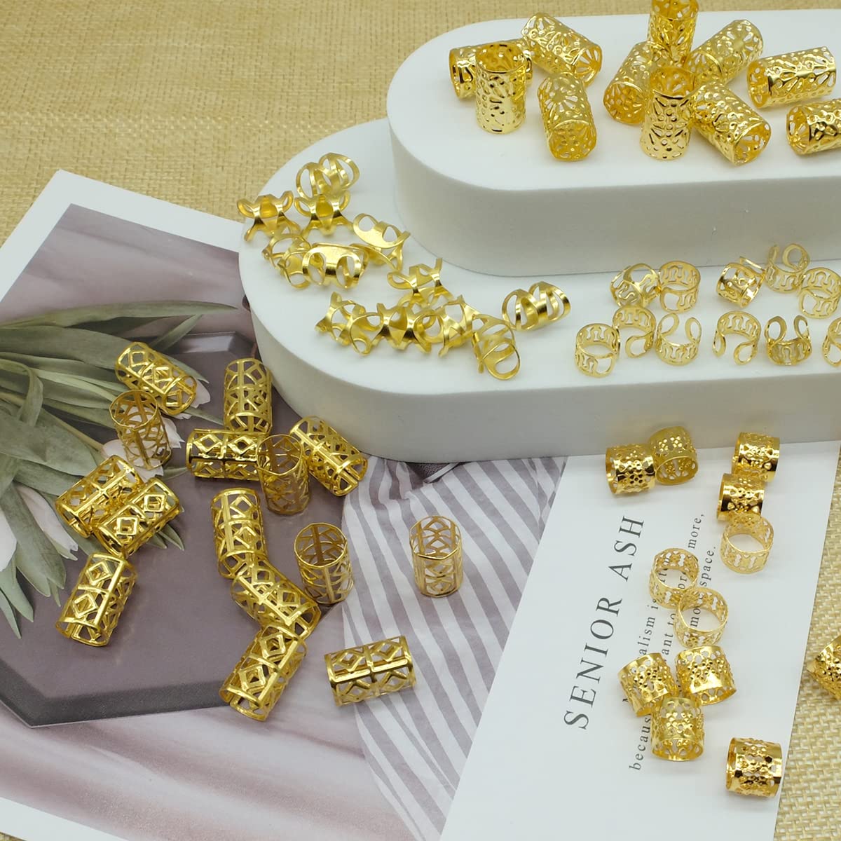 LEILEIXI joyería capilar oro para eventos, toque elegante.