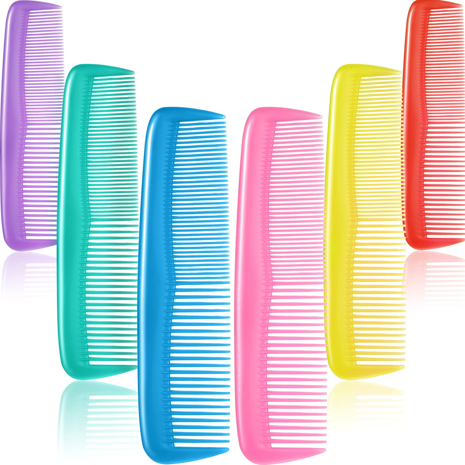 Leinuosen 12-piece hair combs set in yellow for portable styling on the go
