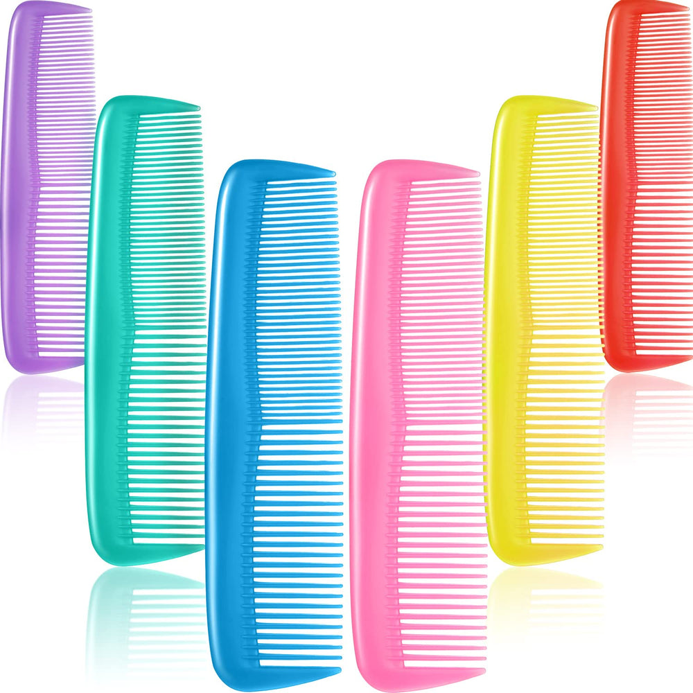 Leinuosen 12-piece hair combs set in yellow for portable styling on the go