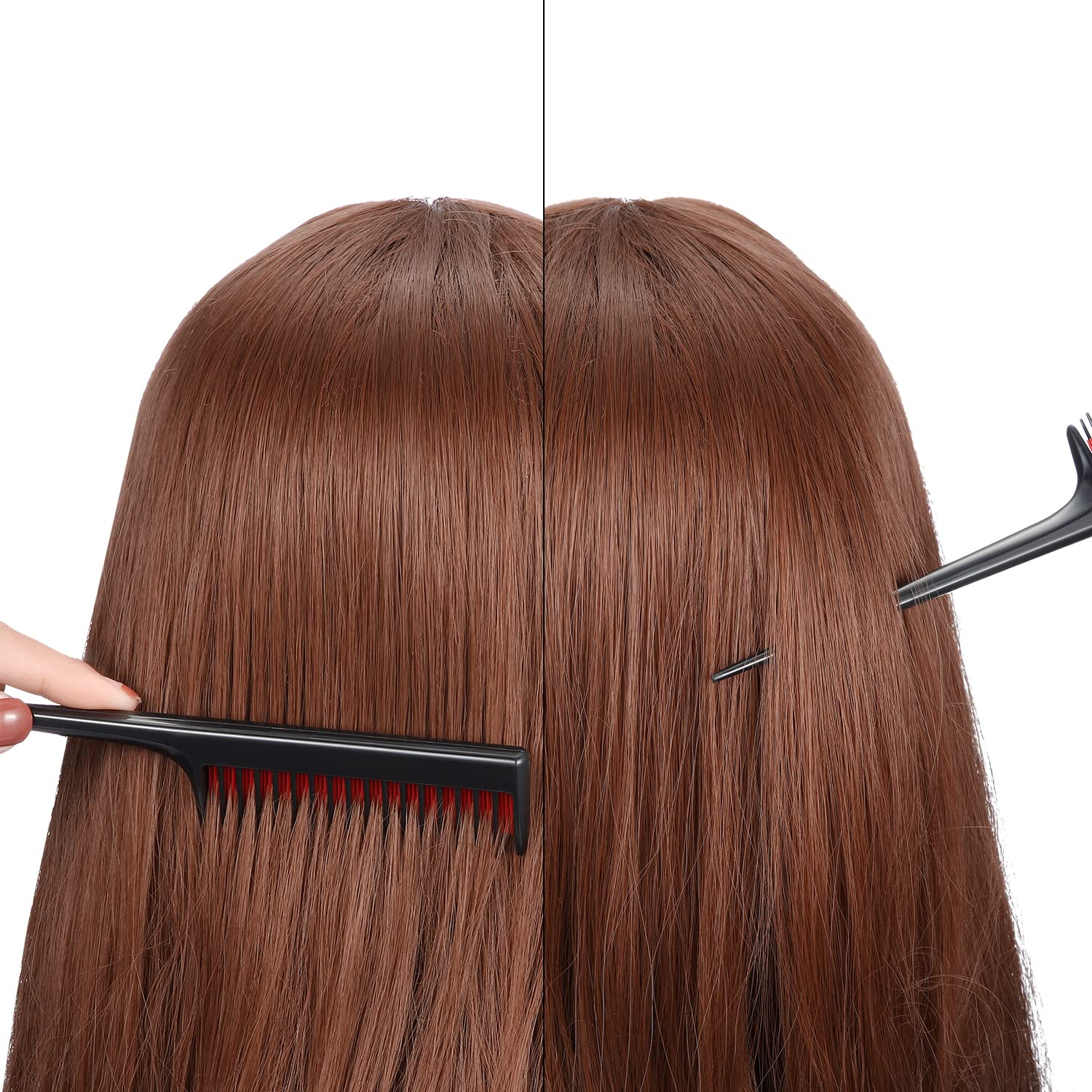 Leinuosen 3-rows teeth teasing comb provides extra volume for backcombing and styling.