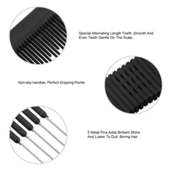 Leinuosen carbon lift teasing comb featuring anti-static material to reduce frizz
